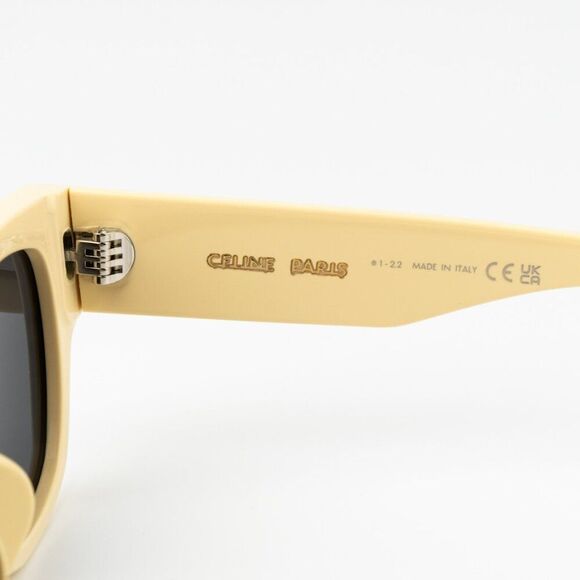 NEW Celine CL40197U 39A MONOCHROMS Light Brown Smoke Unisex Cat Eye Sunglasses - Picture 11 of 13